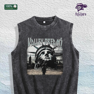 Chaleco sin Mangas Valley Dreams Liberty Graphic Washed, Almacén en EE. UU., 3 Colores, Algodón - Product Image 1