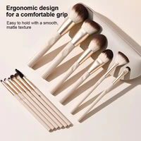 Ensemble de 12 pinceaux de maquillage professionnels personnalisés avec logo, manche en plastique blanc, poils vegan, pinceaux cosmétiques, marque privée