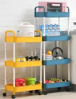 Chariots de rangement roulants pour salle à manger, chariot utilitaire avec poignée en PP, chariot pivotant étanche, chariot à outils pour salon