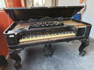 Piano Cuadrado Antiguo Raro del Siglo XIX, Behning 7552, Hecho a Mano, Instrumento Coleccionable de Madera, Calidad de Museo, Piano Antiguo 7552 - Product Image 6