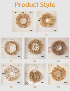 Nicro Nouvelle Décoration Murale Créative de Style Japonais en Herbe de Raphia, Faite à la Main en <span class=keywords><strong>Paille</strong></span> Tressée, pour Hôtels et Maisons, Idéale pour le Salon - Product Image 6