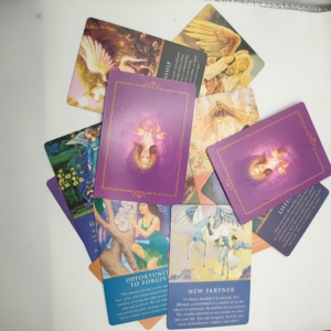 Personalizar cartas de Tarot Impresión en caliente Bordes dorados Cartas de oráculo Guía diaria Ángeles Tarot Deck Tarjetas de afirmación - Product Image 6