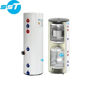 مصنع SST تصنيع 50 لتر 100 لتر varmtvandsbeholder تصميم خاص til varmepper مضخة حرارة خزان الماء الساخن