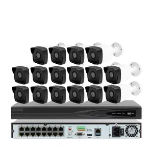 outdoor security cctv system home video surveillance 2mp 4MP 5mp camera 4k 4ch 8ch 16ch poe nvr kit ip camara set