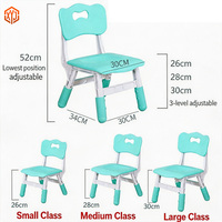 Chaise en plastique pour enfants réglable en hauteur, dossier ergonomique, design sûr, chaise de salle à manger et d'apprentissage pour enfants de maternelle, fourniture d'usine