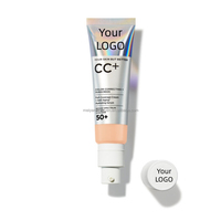 Crème CC liquide 3-en-1, fond de teint, écran solaire, sérum, contrôle du sébum, éclaircissant, illumine, couvre les taches brunes, les cicatrices d'acné, 30 ml, pour tous types de peau