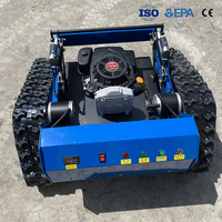 Mesin Pemotong Rumput Mini RC Robot 9HP dengan Starter Elektrik dan Remote Control, Dilengkapi Alat Pembersih Salju