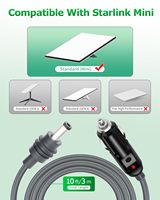 Câble allume-cigare Starlink Mini en gros, charge rapide 5A, cuivre pur, étanche, 18AWG, chargeur de voiture 12-24V DC pour camion