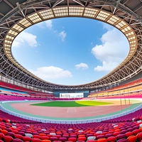 Structure en acier préfabriquée sur mesure pour terrain de tennis, bâtiment de stade, installation facile, structure métallique