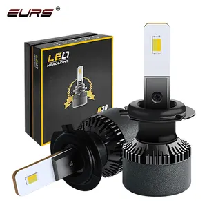 EURS M30 3 colors headlight led H4 3000k 4300k 6000k fog lamp white yellow h1 h7 h11 9005 9006 9012 car headlamp bulbs