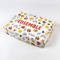 Boîte d'expédition en carton ondulé plat personnalisée avec logo, papier kraft, pour vêtements, bijoux, parfums, emballage d'expédition, boîte de courrier