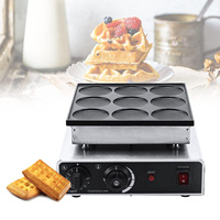 Machine à gaufres Dorayaki XingYuan 900W, électrique, antiadhésive, 9 trous, mini-machine à crêpes hollandaises, machine à muffins