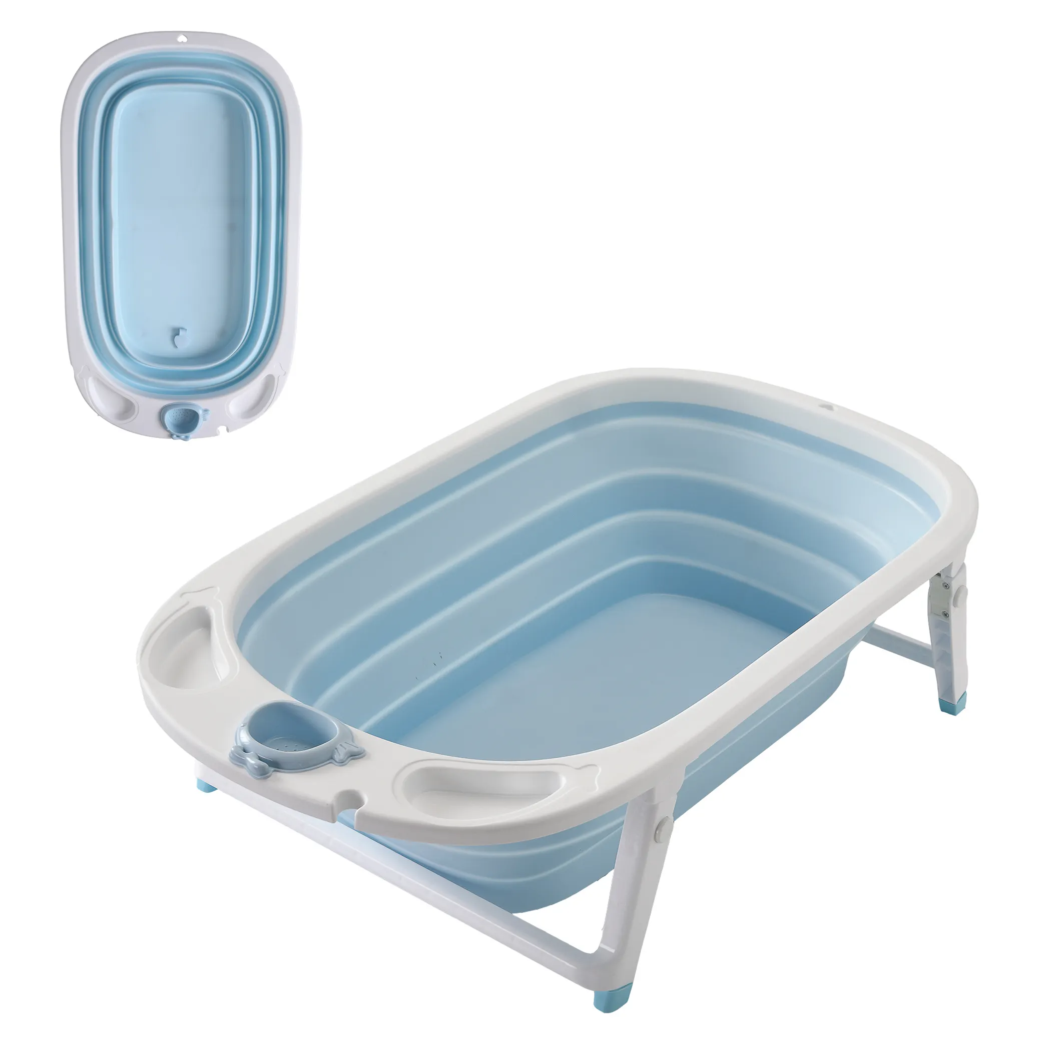 2022 New Born Foldable Single Tub Baby Bath Shower Set for Babies Folding Mini Bath Tub for Baby and Kids