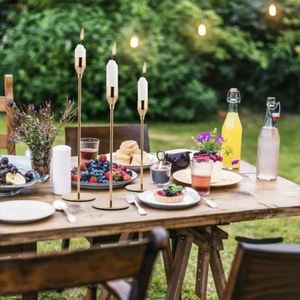 Supports de bougies décoratifs en fer de haute densité pour mariages, grands centres de table - Product Image 6