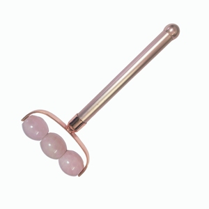Customized Material Multi Color Massage Tool with Zinc Alloy Handle Rose Quartz <b>Jade</b> <b>Roller</b> for Face - Product Image 3