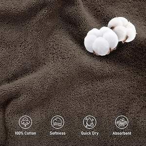 Juego <span class=keywords><strong>de</strong></span> Toallas <span class=keywords><strong>de</strong></span> <span class=keywords><strong>Baño</strong></span> <span class=keywords><strong>de</strong></span> Lujo, <span class=keywords><strong>Algodón</strong></span> <span class=keywords><strong>Egipcio</strong></span> Ultra Suave, para <span class=keywords><strong>Baño</strong></span>, Hotel, Gimnasio, Spa, Uso en Spa, Extra Absorbentes, Secado Rápido, 4 Piezas, Chocolate - Product Image 3