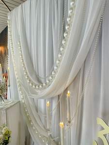 קצף כדור פנינה מחרוזת קישוטים חתונה קישוט התלוי קישוט עבור רקע קישוט חתונה - Product Image 5