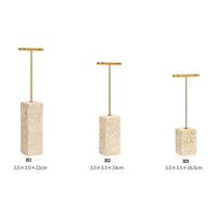 Supports de présentation de bijoux en or de qualité supérieure, supports de présentation de pierres en forme de T, supports de présentation de boucles d'oreilles