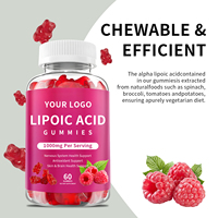 1000mg Alpha Lipoïnezuur Gummies Verbeteren de Huid- en Hersengezondheid, Ondersteunen Energie, Antioxidanten, Kauwbare Jelly Candy, Natuurlijk, Glutenvrij