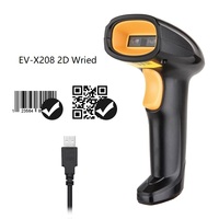Günstiger 1D/2D CMOS Kabelgebundener Lager-Barcodeleser USB-Schnittstelle Handscanner Automatische Erkennung Schwarz Hochgeschwindigkeits-300 Leserate 1 Jahr Garantie