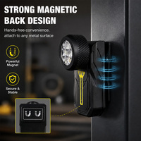 Lampe de casquette rechargeable 400lm XPL multicolore avec base magnétique, interrupteur à capteur Type-C, gradation progressive, lampe de travail EDC