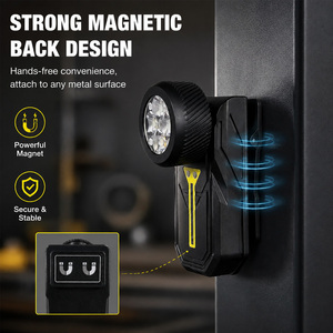 Lampe de casquette rechargeable 400lm XPL multicolore avec base magnétique, interrupteur à capteur Type-C, gradation progressive, lampe de travail EDC - Product Image 3