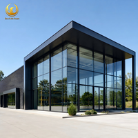 Edificio Moderno de Estructura de Acero Prefabricado con Muro Cortina de Vidrio para Gimnasio, Oficina, Tienda, Sala de Exposiciones, Uso Comercial