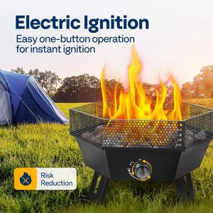 High Quality Stainless Steel Propane Gas <strong>Fire</strong> <strong>Pit</strong> with 58000BTU Power for Outdoor <strong>Camping</strong> - Product Image 3
