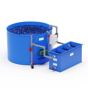 معدات ترشيح بركة السمك الزرقاء PP ، مقشدة البروتين وفلتر الأسطوانة لخزان الأسماك ، مياه البحر المصنوعة من البلاستيك والبلاستيك - Product Image 4