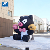Modèle de cochon gonflable personnalisé, mascotte de cochon gonflable pour la promotion de la marque, la publicité et la décoration des sites touristiques en plein air