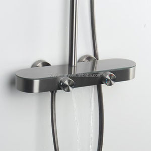 Ensemble de douche té<span class=keywords><strong>l</strong></span>éphonique Salle de bain avec douche à <span class=keywords><strong>eau</strong></span> froide et chaude Mélangeur de baignoire Système de douche Ensembles de robinets - Product Image 3