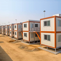 Maisons de campagne préfabriquées, mini-bureau et salon, maison-conteneur détachable en panneaux sandwich en acier pour utilisation en arrière-cour