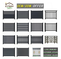 Conceptions modernes de garde-corps de pont avant en aluminium pour le balcon et l'escalier de villa