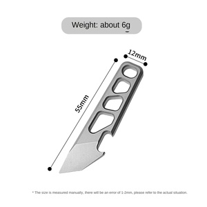 Gantungan Kunci pembuka botol linggis <span class=keywords><strong>Mini</strong></span>, gantungan kunci multifungsi paduan <span class=keywords><strong>Titanium</strong></span> alat berkemah tur Gadget EDC semua musim - Product Image 5