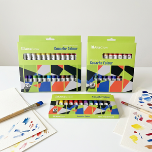 <span class=keywords><strong>Prix</strong></span> de gros, tube en aluminium-plastique non toxique, ensemble de peinture <span class=keywords><strong>gouache</strong></span> 24 couleurs pour l'art - Product Image 4