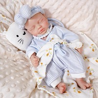 Poupées Reborn LouLou en silicone souple de 13 pouces, personnalisation du sexe et de la coiffure, jouets de poupées simulant des nourrissons prématurés