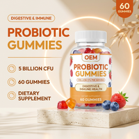 LUVVITA OEM ODM Marque Privée Gommes Probiotiques pour Femme Suppléments Quotidiens Originaux en Vrac Sans Sucre Vitamines Probiotiques en Gommes
