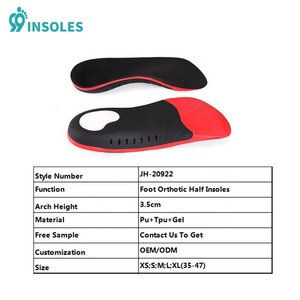 Solette Ortopediche 99insoles per Salto ad Arco Alto, Solette Ortopediche 3/4 in Polietilene Rosse, OEM & ODM, Unisex, per Escursionismo - Product Image 2