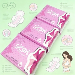Article avec livraison gratuite, vente en gros Alibaba, marque privée, serviettes hygiéniques écologiques, serviettes menstruelles organiques pour femmes, emballage personnalisé - Product Image 2