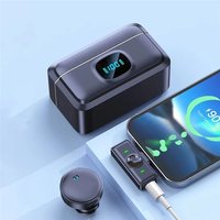 B68C Mikrofon Kerah Headset Nirkabel Magnetik untuk Android Kompatibel Mini Type-C untuk Siaran Langsung, Wawancara, dan Perekaman