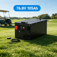 Batterie au lithium fer phosphate 72V 105Ah pour mobilité de golf, avec BMS sécurisé, traqueur Bluetooth et cycle profond fiable