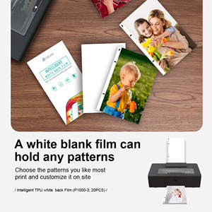 Devia trống trắng cơ sở phim Sheets sticker cho UV máy in phun 20 cái/hộp Mini in ảnh giấy trắng A4 A5 Kích thước - Product Image 2