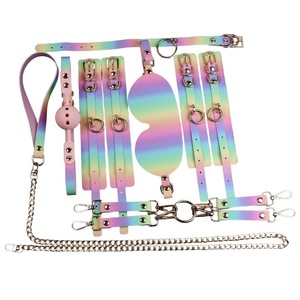 Ensemble de bondage arc-en-ciel Jiuai 7 pièces, accessoires intimes pour femmes, vêtements de jeu passionnés pour la domination - Product Image 5