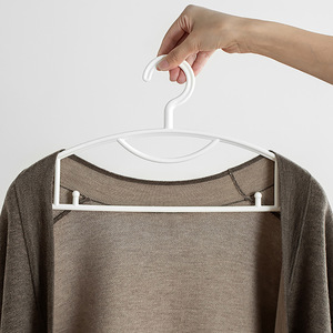 White Plastic Clothes <b>Hangers</b> With Hook Rectangle Shape For Wardrobe Clothing Storage - Product Image 5