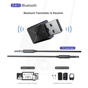 Mini Stereo trasmettitore ricevitore Wireless 3.5mm Aux Jack adattatore vivavoce Kit per auto microfono incorporato per auto, Home Stereo - Product Image 2