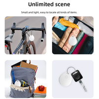 Pelacak Hewan Peliharaan Bersertifikasi CE RoHS FCC untuk IOS dan Android AirTag Tahan Air Desain Mini Plastik Bluetooth Daya Tahan Baterai 1 Tahun
