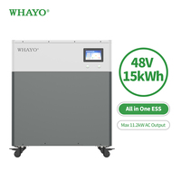 Système de stockage d'énergie solaire domestique Whayo 15kWh 16kWh avec batterie et onduleur hybride tout-en-un 6kW 8.2kW 11kW
