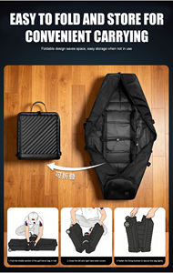 Sac de voyage de golf PGM avec roulettes, coque rigide en ABS et nylon, imperméable, pliable, léger, portable, personnalisé HKB022 - Product Image 5