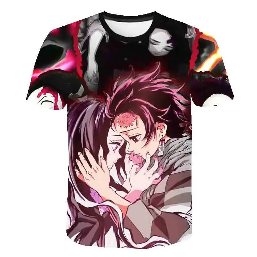 Hochwertiger Digitaldruck Benutzer definierte Mode Cartoon Anime T-Shirt Hot Sale 3d gedruckt