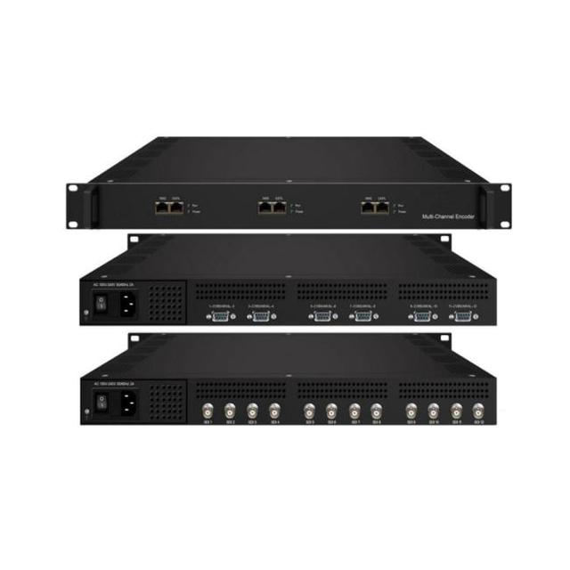 SDI3000-12 SDI Multi-channel Encoder Supports MPEG1 Layer 2/LC-AAC/HE-AAC IP Output for PAL/NTSC SD Video Formats 4/8/12 FTTH